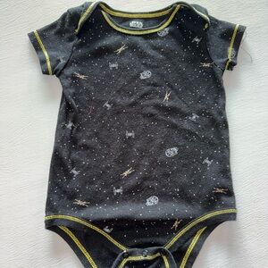 Star Wars Black and Yellow Baby Bodysuit